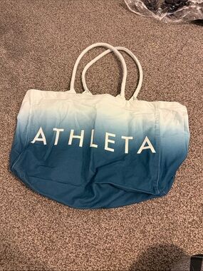 Athleta Blue Ombre Canvas Tote